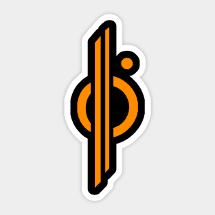 Halcyon Starship Logo (Orange) Sticker